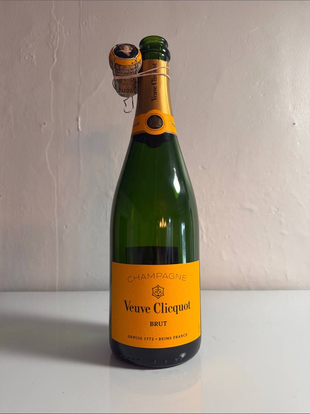 Veuve Clicquot Brut Champagne - Yellow Label EMPTY BOTTLE for Display W/ cap